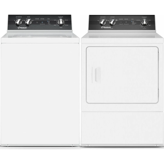 Huebsch TR5104WN DR5102WE 27 Inch Washer Dryer Pair