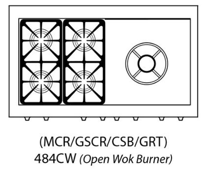 Capital MCR484CW 48 Inch Classic Chef Gas Range