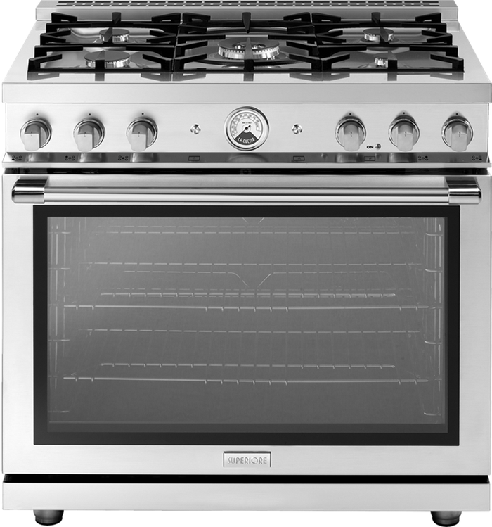 Superiore RL361GPSS  36 Inch Gas Range 5 burners Stainless Steel 