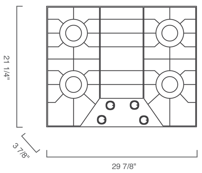 Blomberg CTG30400SS 30 Inch Gas Cooktop