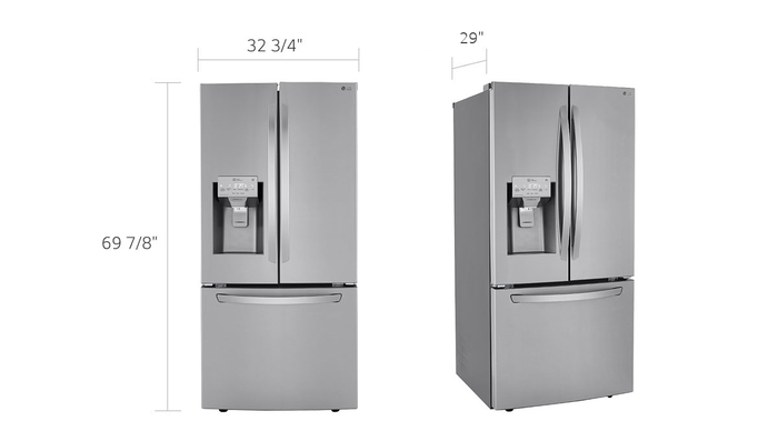 LG LRFXS2503S 33 Inch French Door Refrigerator