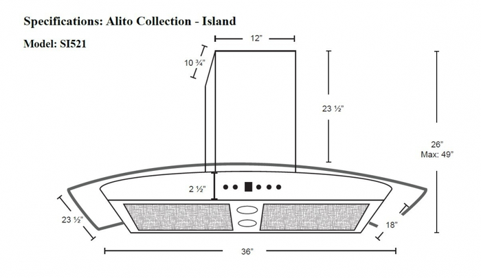 Cyclone SI52136SS Island Mount - Discontinued