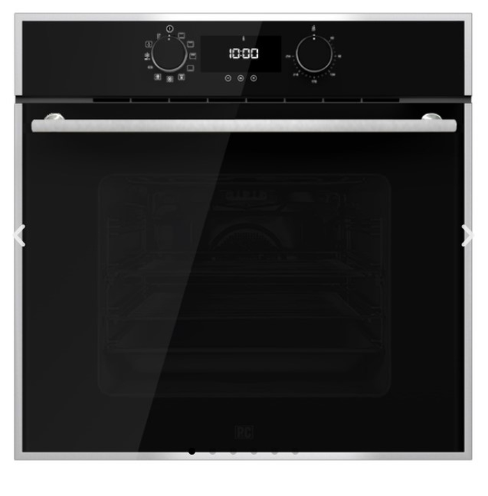 Porter&Charles SOPS60TM1 24 Inch 2.5 Cu Ft Multifunction Single Wall Oven Steam Clean Assist
