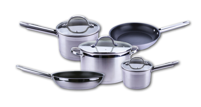 Porter&Charles INDUCTIONSET 8-PC SET INCL POT-5SS, POT-6SS, POT-10SS, PAN-10SS, PAN-11SS