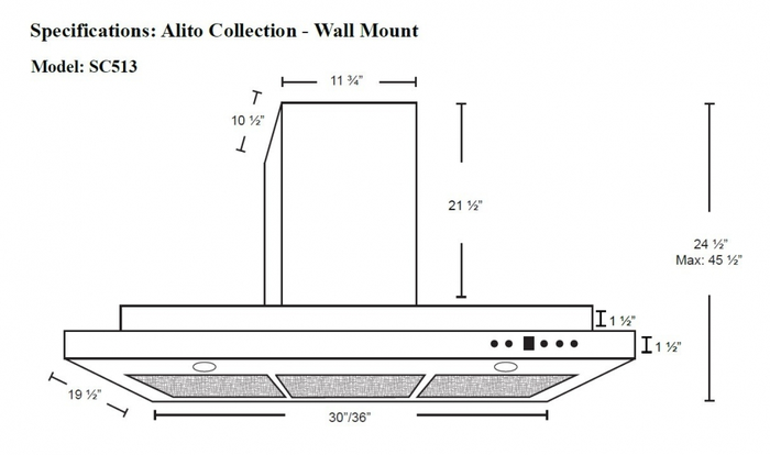 Cyclone SC51330SS Wall Mount - Discontinued