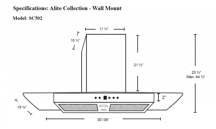 Cyclone SC50230SS Wall Mount - Discontinued