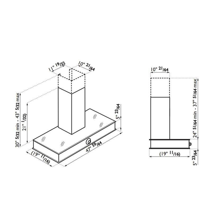 Superiore HN361ANS 36 Inch Led Lights  Hood Parts