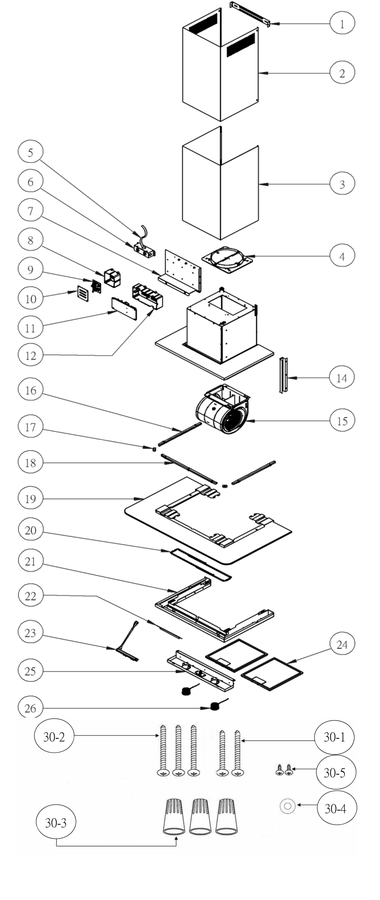 Zephyr EDLGE30AG 30 Inch Mounted on Wall 715 CFM