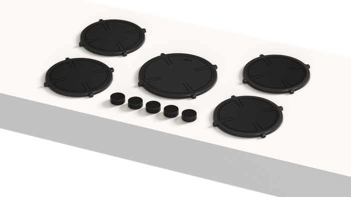 Pitt Cooking ELBRUS5B-I 36 Inch Black Edition Induction Cooktop