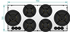 VarioCook Florence 58 Inch Modern Gas Cooktop 6 Burners