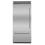 BlueStar BBB36L2 36 Inch Bottom Freezer Refrigerator Pro 22.4 Cu Ft