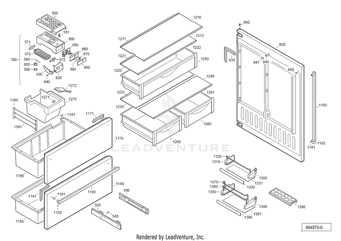 Liebherr CS2082 36 Inch Built In French Door Refrigerator