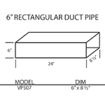 Vent-A-Hood VP507 HVAC Kit VP507 6 inch x 8-1/ 2 inch - 24 inch