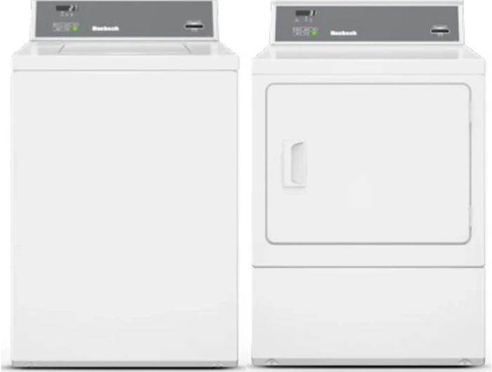 Huebsch HWNKY2SP116CW01 HDENYRGS176CW01 27 Inch Commerical Prep for Card Washer Dryer Pair