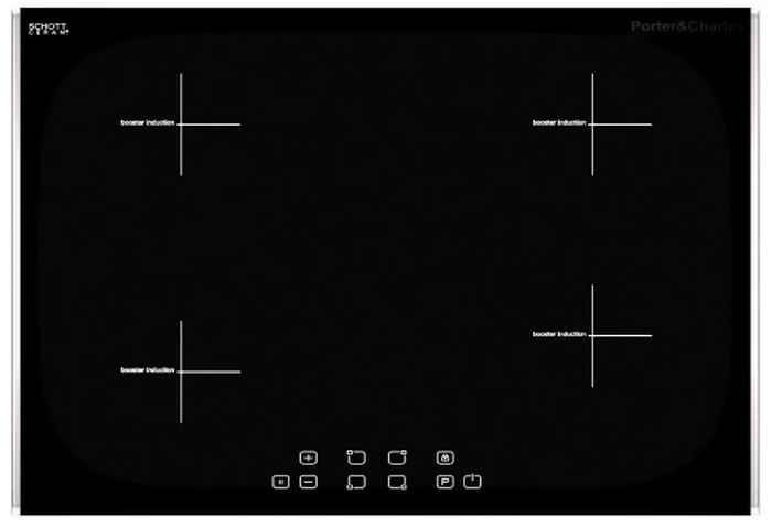 Porter&Charles CI76V 30 Inch Touch Controls Induction Cooktop