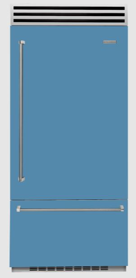 BlueStar BBB36R2CCPLT 36 Inch Built In Bottom Freezer Refrigerator