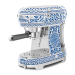 Smeg ECF02DGBUS Retro 50's Style 1350 W Manual Espresso Maker Dolce&Gabbana