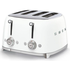 Smeg TSF03WHUS Retro 50's Style 4-Slot Toaster 1800 W White disco@aniks.ca