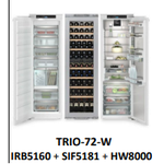 Liebherr TRIO-72-W 72 inch side by side Refrigeration Panel Ready Includes freezer SIF5181 Wine Fridge HW8000 and all fridge IRB5160 