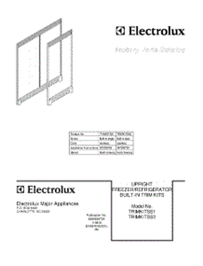 Electrolux Icon TRIMKITSS2 - Product Discontinued