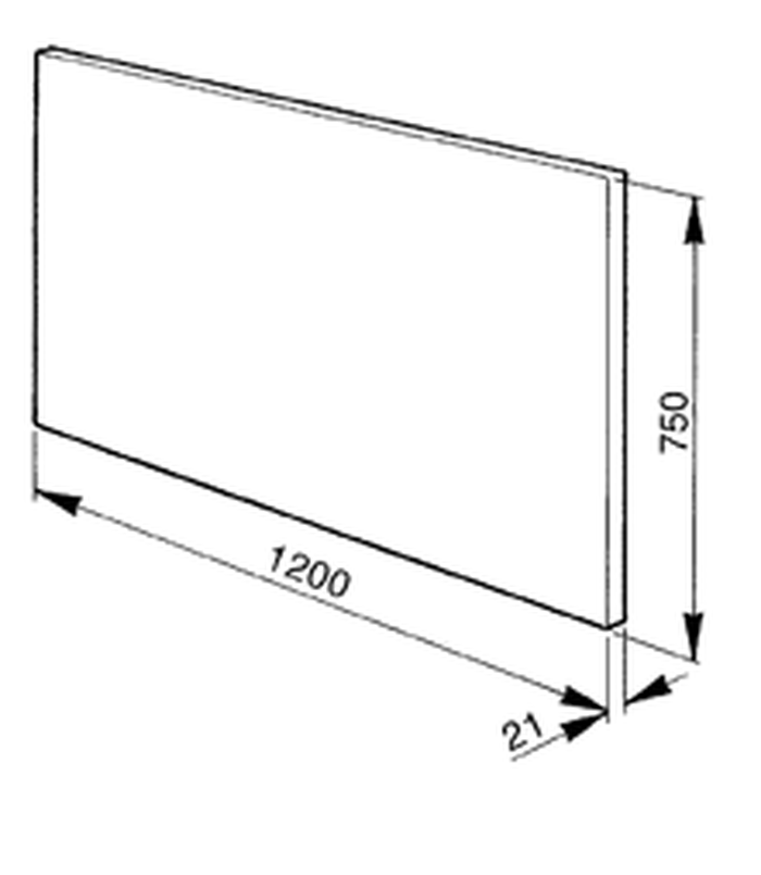 Smeg KIT1A36 BACKSPLASH FOR A3XU6 - discontinued