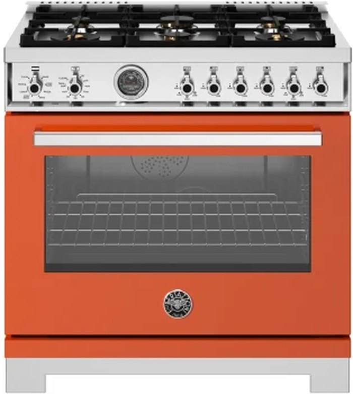 Bertazzoni PRO366BCFEPART 36 Inch Pro Series Dual Fuel Range