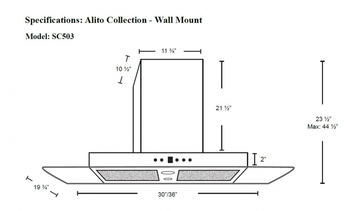 Cyclone SCB50336SS Wall Mount - Discontinued