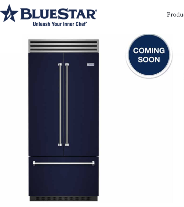 French Door Refrigerator BBBF361-RAL5013 36in  Integrated - BlueStar