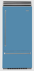 BlueStar BBB36R2CCPLT 36 Inch Built In Bottom Freezer Refrigerator