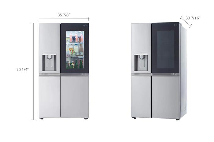 LG LRSOS2706S 36 Inch Side by Side Refrigerator