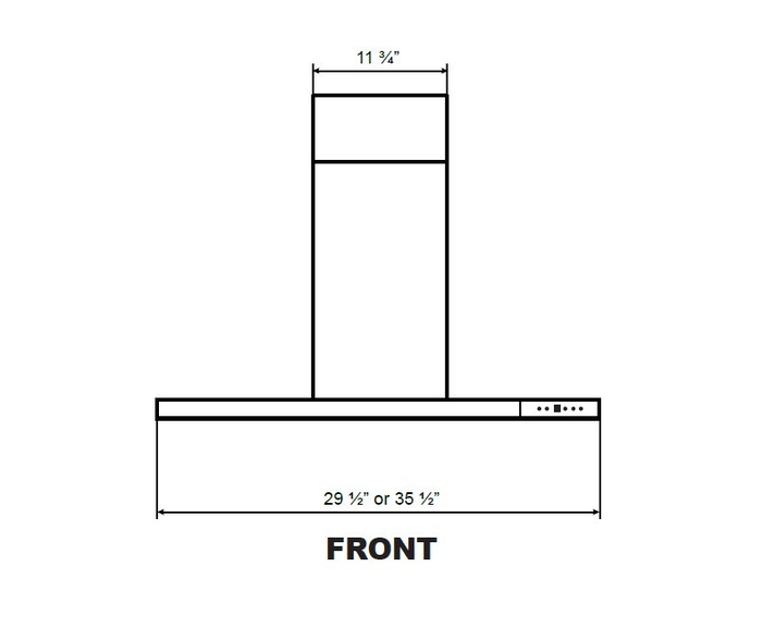 Cyclone SC51030SS 30 Inch Wall Mount Hood 550 CFM