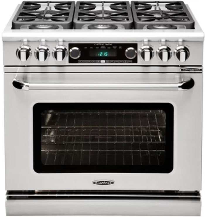 Capital CSB362B2N 36 Inch Connoisseurian Dual Fuel Range